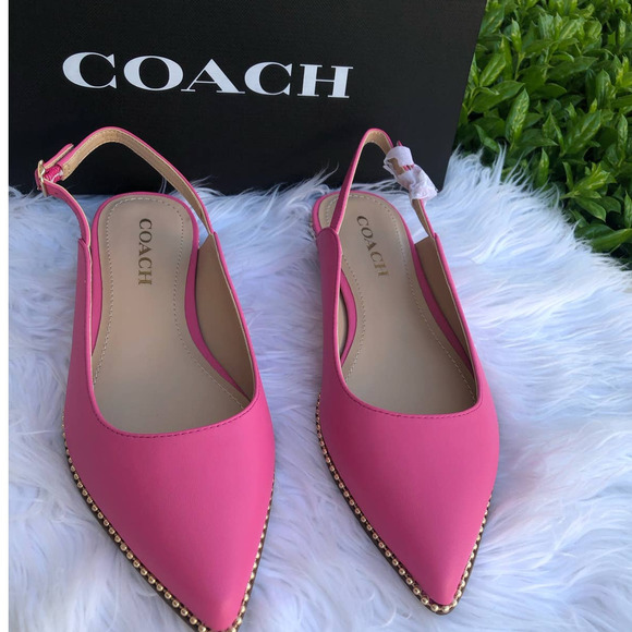 New 🎀 Coach Sandal Vae Skimmer Pink and Gold - Picture 5 of 8